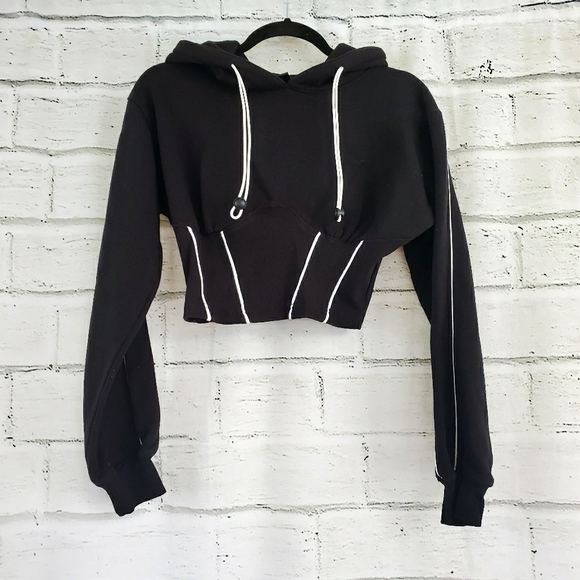 Missguided Tops - Misguided cropped hoodie pullover sweatshirt